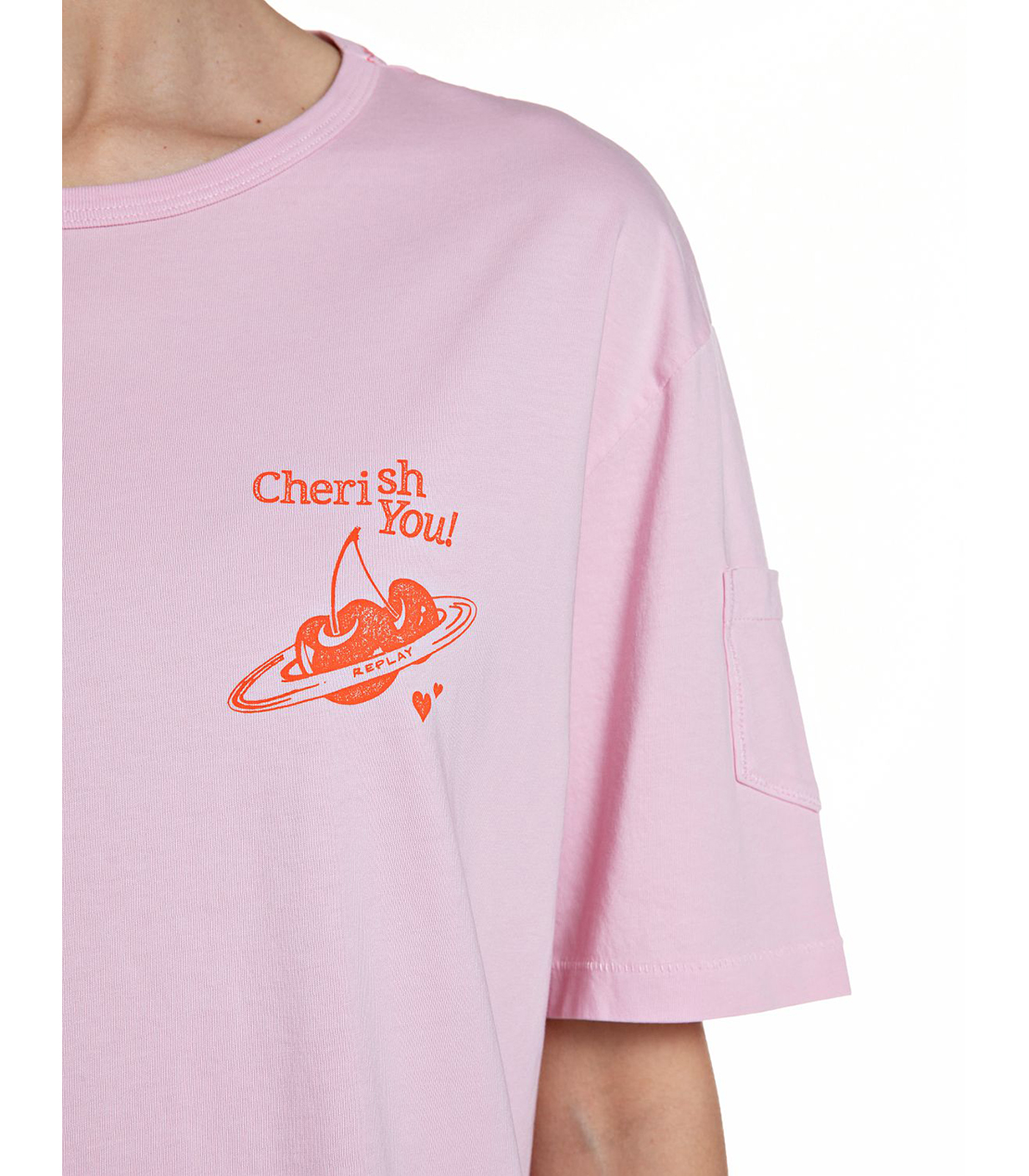 オーバーダイコットンジャージーTシャツ 詳細画像 フラミンゴピンク 4